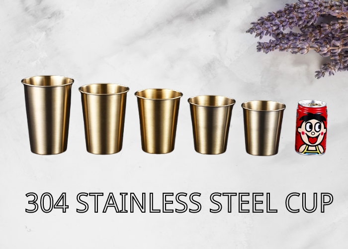 Золотая/серебряная чашка из нержавеющей стали 304, аттестация SGS/ISO9005 8,2/9,3 см