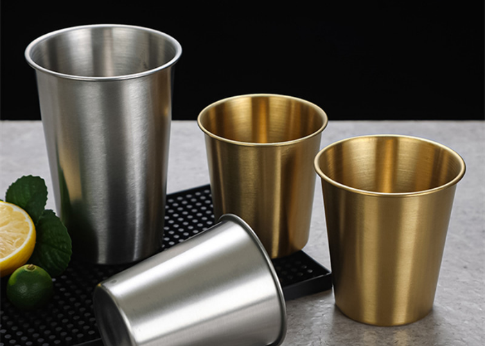Золотая/серебряная чашка из нержавеющей стали 304, аттестация SGS/ISO9005 8,2/9,3 см