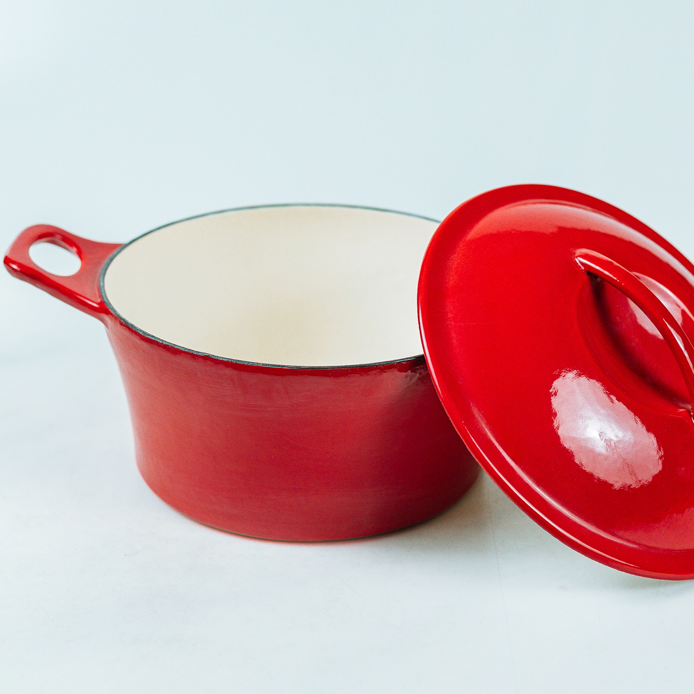 Чугунная голландская печь с красной эмалью для изготовителей оборудования