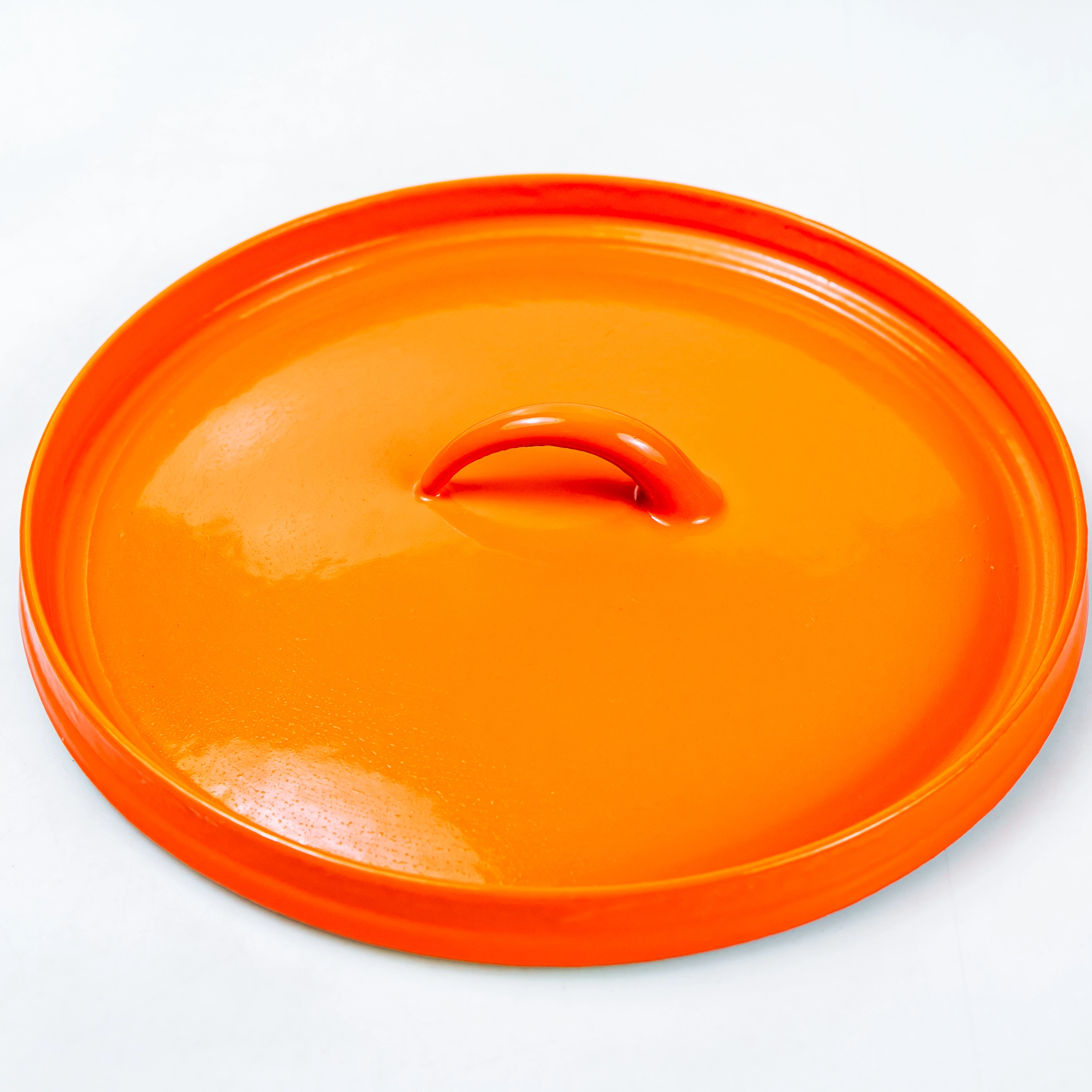 Здоровое оранжевое эмалированное покрытие Cast Iron Cocotte