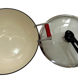 Классическая сковорода сковороды вок литого железа 11 дюймов китайская со съемной ручкой силикона